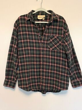 Kilimanjaro Expedition Outfitters Flannel Shirt Heavy Green Mens XL (see photos)